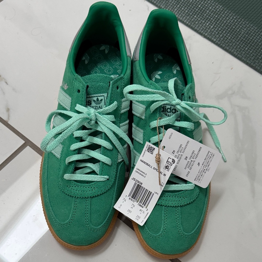 adidas Green Suede Handball Spezial Sneakers
